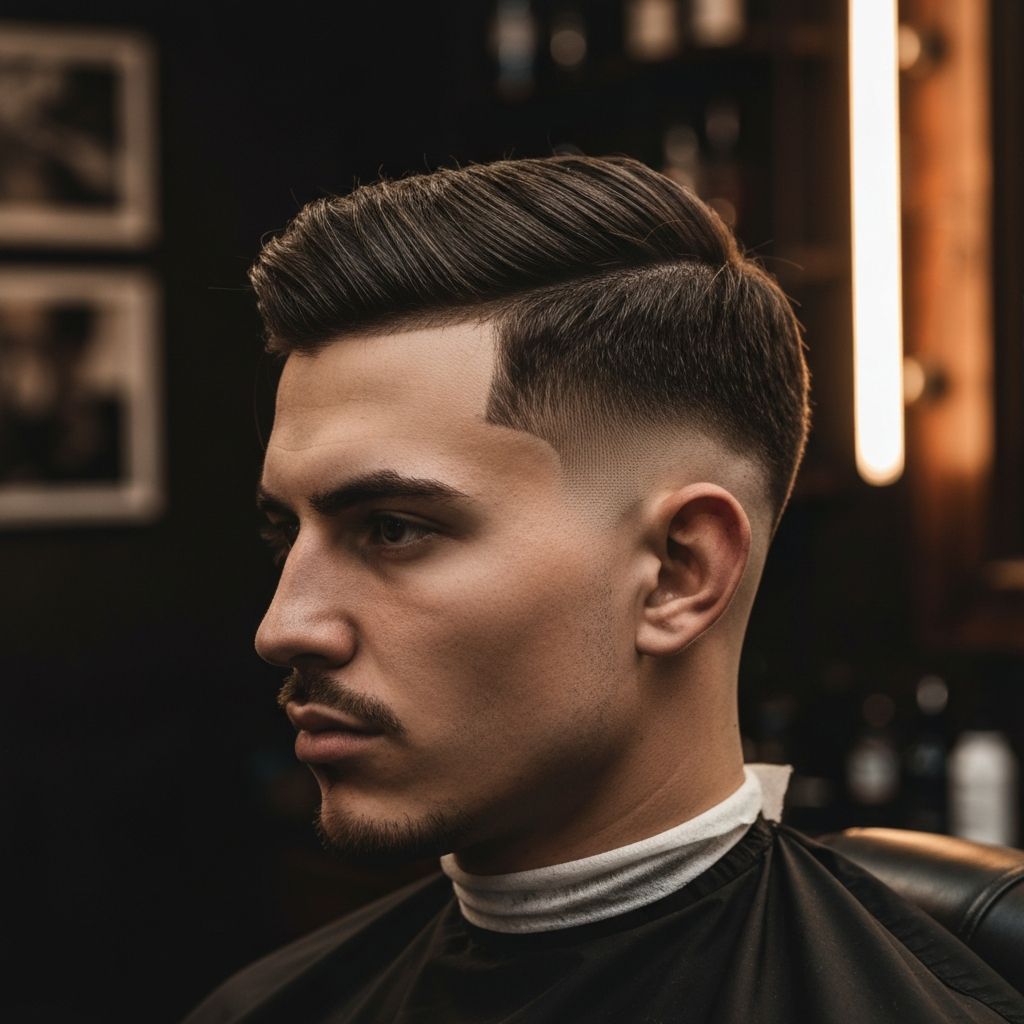 Precision fade haircut showcasing clean lines and expert blending